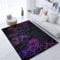 DUCAPE Neonlinie Lila Teppich Wohnzimmer, Gaming-Neon-Look Schlafzimmer Groß Teppich rutschfest Waschbar Kurzflor Teppich, Für Wohnzimmer Esszimmer Schlafzimmer 90 X 120Cm