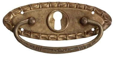 Antikas - Schubladengriff,Serie Palermo,6er Pack | Eisen in Messing pat. | H4,5xB9,5cm