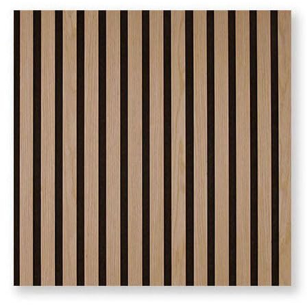 Akustikpaneele 3D Lamellen MDF mit Filz 520x520x15mm – 2 Stück (0,54 m²) | Schallabsorbierend & dekorativ | Holzoptik Wandverkleidung (11003C)