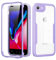 Phoona 360 degrés Coque pour iPhone 7/8/SE2022/SE2020 avec Transparent Protection d'écran, TPU Silicone Antichoc écran Coque, Anti-Rayures Intégrale Étui Housse pour iPhone 7/8/SE2022/SE2020, Violet