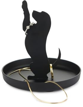balvi Ringhalter Puppy Farbe Schwarz Schmuckhalter in Form Einer Hundesilhouette Metall
