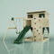 PolarPlay Spielturm Tjorven aus Holz in Grün Kinderschaukel