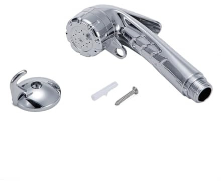 SDKZBFC Hochdruck-Duschkopf, Handbrause für Toilette und Bidet 1/2 Gewinde Chrom Trigger Handduschkopf mit Ein/Aus für Bäder, Boote, Wohnwagen, Wohnmobile, Friseursalons, Haustierreinigung