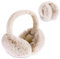 Telooco Plüsch Ohrenschützer Damen Winter Ohrenwärmer Earmuffs Winter Ohrenschützer Faltbar Geschwollene Ohrenschützer Warmes Stirnband Outdoor Ohrenschützer für Kaltes Wetter (Beige)