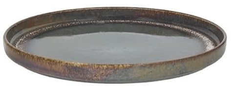 Tognana, Piatto Edge da 27 cm, Porcellana, Blu e Marrone | BLOOM BLUE AND BROWN