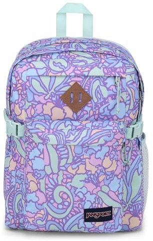 JanSport Main Campus Sac à Dos, Lilas Pastel Floral Fluide, Taille Unique Mixte Adulte