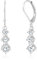 ALEXCRAFT Silber 925 Ohrringe Hängende für Damen Frauen, Hypoallergen Französische Ohrringe Silber 925 Kleine Creolen mit Anhänger Zirkon Stein Strass Ohrhänger Silber Glitzer Tropfenohrringe Lange