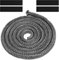 Flintronic Kamindichtung Ofendichtschnur, Feuerfeste Glasfaserschnur Kamin Dichtband Hitzebeständig Bis 600 °C (Φ : 16 mm, Länge 2.5 m) Türdichtung für Viele Kamin Smoker Ofenkaminofen Modelle（Grau）