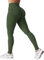 ZAAYO Damen Sport Leggings Nahtlose Scrunch Butt Leggings High Waist Booty Lifting Po Push Up Gym Sporthose Olive Green Medium