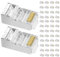 Hugwait 50 Pcs Connecteur RJ45 CAT6/CAT5/CAT5E, 1Gbps Embout de Connecteur Blindé RJ45 8P8C, Connecteur Sans Outil pour Transmission de Données Haute Vitesse Ethernet