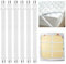 Hopton Lot de 6 pinces à draps élastiques réglables de 60 à 200 cm avec clips métalliques pour drap-housse, matelas, planche à repasser et canapé, sans plis, blanc