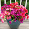 Carfoeny Künstliche Hibiskus-Pflanzen für den Außenbereich, Kunstseide, realistisch, UV-beständig, für den Außenbereich, Hängetopf, Übertopf, Veranda, Terrasse, Balkon, Hof, Korb, Gartendekoration
