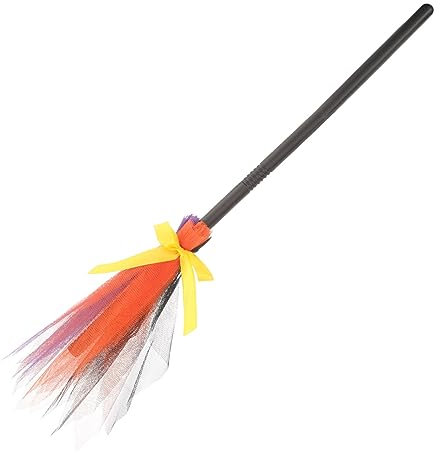 TOYANDONA Escoba De Bruja Para Niño Niña Accesorio De Cosplay Para Fiestas De Halloween Decoración De Halloween Escoba De Bruja Ligera y Portátil