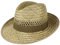 Lipodo Cosecha gracias al sombrero de paja para hombre – Estilo clásico Bogart de paja 100% natural – Sombrero de verano italiano con cinta de grogrén oliva – Ala ancha 7 cm para protección solar