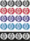StampaGenerale® - Bollino Adesivo per Targa Auto e Moto con Stemma Logo RI in PVC Resistente e Impermeabile Facile da Applicare Ideale per Restauri (13x13 mm) (2, Blu)