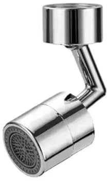 720-Grad-Universal-Spritzwasser-Verlängerungs-Luftsprudler für Waschtisch mit drehbarem Wasserauslauf, einziehbarem Auslass, Doppelsteuerung, zweistufiger Wasserfluss und Einhandgriff-Design
