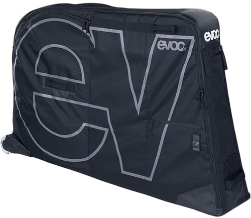 EVOC BIKE BAG borsa da trasporto leggera per biciclette (valigia con ruote per biciclette da corsa, gravel, XC, FR, enduro, DH, ≤29; con BIKE BLOCK per una maggiore stabilità), nera