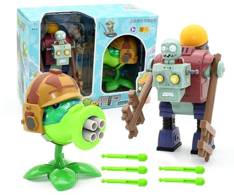 SENSHUNUO Plants and Zombies 2 Mech Giant Action Figure Children's Toy, faithfully recreates game scenes—the perfect Christmas, New Year, or birthday gift for kids.