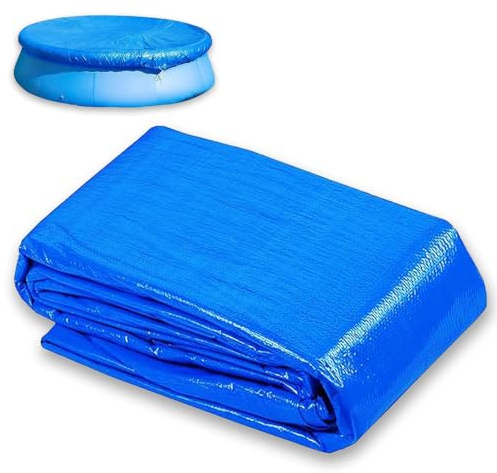 Bâche de Protection pour Piscine Ronde, Couverture de Piscine Bleu, Bâche pour Piscines Tubulaire ou Gonflable Ronde pour Piscines Diamètre 183 cm, Imperméable Anti-poussière (B)