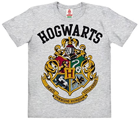 Logoshirt® Harry Potter Hogwarts Logo T-Shirt Kinder | Offiziell lizenziertes Hogwarts-Wappen, stylisches T-Shirt mit kultigem Frontprint, Bio-Baumwolle, Mädchen und Jungen