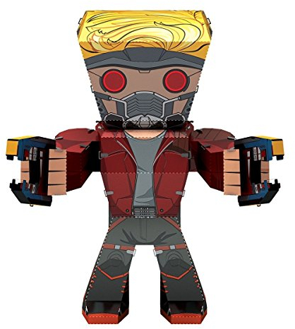 Fascinations MEM007 Metal Earth Metallbausätze - Guardians of The Galaxy Mini Star-Lord, lasergeschnittener 3D-Konstruktionsbausatz, 3D Metall Puzzle, DIY Modellbausatz mit 1 Metallplatine,ab 14 Jahre