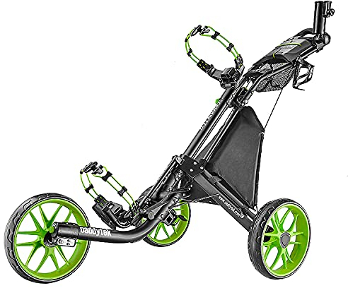 CaddyTek Golfwagen golf trolleys 3 Rad Golf Push cart leicht falten-lime