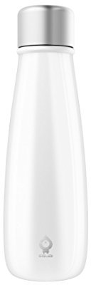 SGUAI by Maxtron The Smart Water Bottle Company 13.5 oz Vacuum Insulated Stainless Steel Drink Water Reminder with Temperature Indicator Smart Water Bottle Cup (White)