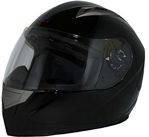 protectWEAR Motorradhelm Integralhelm glanz schwarz einfarbig V158-SG-XL