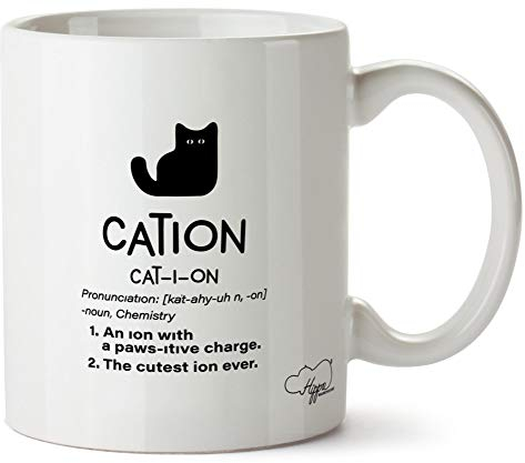 Hippowarehouse Cation Definition Chemistry Joke Printed Mug Cup Ceramic 10oz