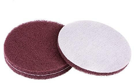 sourcing map 5 Inch 400 Grit Drill Power Brush Tile Scrubber Scouring Pads Cleaning Tool 3pcs