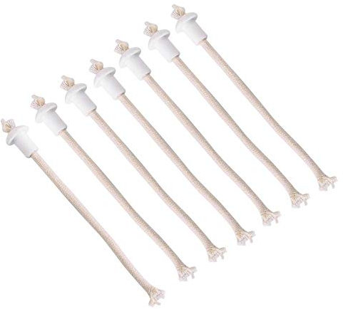 Ersatz Docht, 7 stücke Lampe Docht mit Keramikhalter, Keramikdocht, für Öl Lampen und Kerzen, DIY Kerzen Herstellung, 185mm
