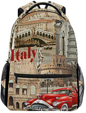 Europäische Italien Auto Schulter Student Rucksacks Bookbags Kinderrucksack Büchertasche Rucksäcke für Teen Mädchen Jungs
