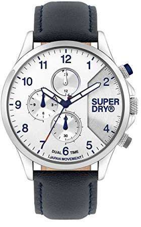 Superdry Hoxton Herrenuhr Multi Analog Grau Zifferblatt SYG282UW, Grau