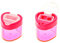 TSI 45328-3 Doppelspitzerdose mit Verschluß dreieckig, Farbe pink