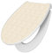banjado Premium Toilettendeckel mit Absenkautomatik 45x38,4cm / WC Brille Soft Close/hygienischer Toilettendeckel/Klodeckel Duroplast mit Edelstahl Scharnier/Motiv Beige Herzen