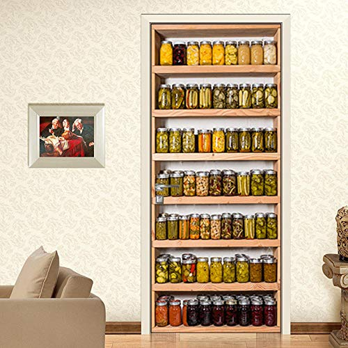 3D Turaufkleber Fur Innenturen Supermarkt Konserven Theke 3D Türaufkleber