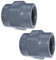 AERZETIX - C51997 - Set di 2 manicotti filettati 1/2''x1/2'' - in plastico femmina-femmina per avvitare - raccordo a pressione diritto per tubi 16 bar