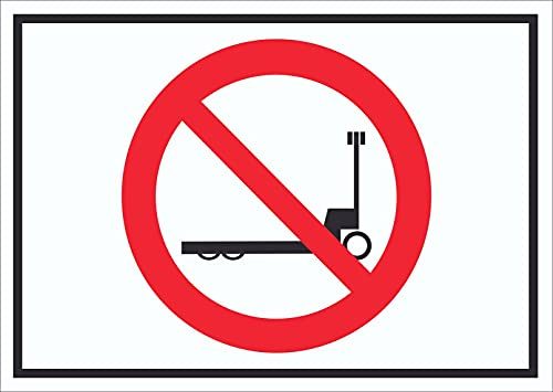 HB-Druck Schild Hubwagen verboten Symbol A5 Rückseite selbstklebend