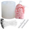 Weihnachten Kerzen Silikonform,Kerzendocht Set 51 Pcs,Weihnachtsmann Silikonformen,Kerzendocht 10cm Silikonformen Kerzen,Weihnachten Dekor Kerzen,Für DIY Weihnachtskerzenherstellung, Weihnachts Dekor