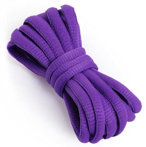 VSUDO 100 cm Lacci Viola Ovali per Scarpe Sneaker, Purple Oval Sport Laces, Lacci Viola per Scarpe da Corsa, Stringhe per Scarpe Viola per Donna o Uomo (1 Paio-Viola-100cm)