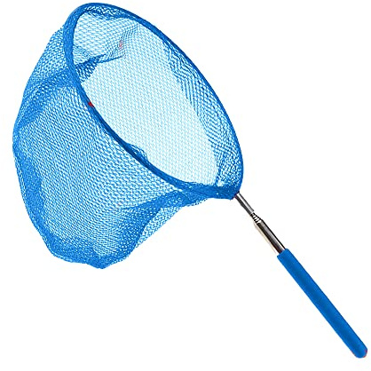D.A.Y. Republic 27” Kids Extendable Fishing Mesh Net Butterfly Bug Insect Fish Crab Catcher with Telescopic Handle Garden Pond Toy, Ideal present for Children Extendable from 36cm to 68cm (Blue)