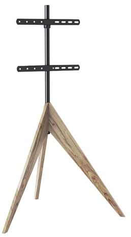 XTRARM Argo - Supporto per TV Tripod, altezza fino a 140 cm, girevole a 360 gradi, per TV da 32 a 65 pollici, fino a 40 kg, max. VESA 400 x 400 mm, base TV in rovere invecchiato