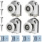 Cokritsm 4Pcs Shower Door Rollers, 25MM Sliding Shower Doors Wheels Replacement Roller Runner Wheel, Shower Door Runners Pulleys for Curved Glass Doors 4-6mm