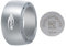 IKAPE Magnetisches Dosiertrichter-Set, 53 mm Espresso-Dosierring und Puck-Sieb-Set, kompatibel mit DeLonghi 54 mm bodenlosen Siebträger – mit 8 kleinen Magneten (Silber)