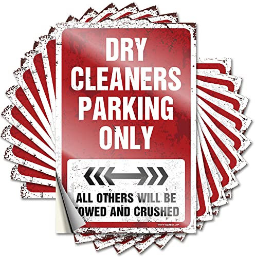 Dsoluuing Toolbox Stickers and Decals Dry Cleaners Parking Only Funny Sticker 10 Pcs Tool Box Stickers Bar Signs for Man Cave (Size : 8X12CM)