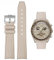 HEYOZURY Watch Band Rubber for Omega x Swatch MoonSwatch 20mm Rolex Seiko Watch Silicone Men with Stainless Steel Replacement Bracelet Original Bracelet Omega x Swatch MoonSwatch Speedmaster, Beige