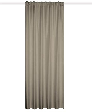 HOME WOHNIDEEN Thermoschal ESKAMIO Blickdicht, Leinenstruktur, Multifunktionsband, Farbe:beige, Größe:175 x 135 cm, Anzahl:1x