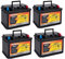 4 PACK of 12V 100Ah LiFePO4 Lithium Batterie MINI Size Height 188cm, 100A BMS Autobatterie, bis zu 15000 Zyklen, Mini-Größe für Wohnwagen, Wohnmobile, Boote, Trolling-motor, Solar