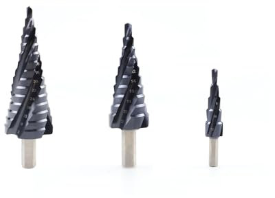 Cottssog M35 6% Cobalt Four Spiral Flute Cobalt Step Drill Bits Set (3PCS)