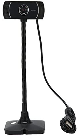 Yunir Webcam HD USB à Mise au Point Manuelle, Rotation à 360 degrés, Micro intégré, pour Les appels vidéo, l'enregistrement, Les conférences, Le Streaming et Les Jeux
